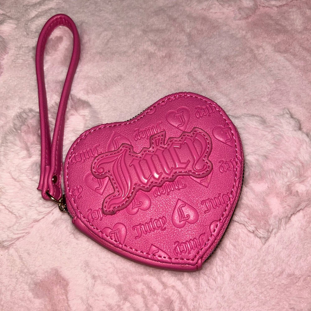 Juicy Couture Pink Heart Wristlet